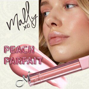 Mally XO Positively Plump Hydrating Lip Gloss ~ Peach Parfait* 3.1 g - NIB
